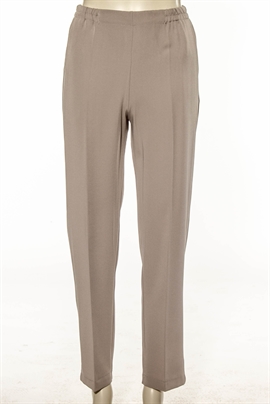 Grå bukser med elastik i taljen i pasform Karen til runde former 